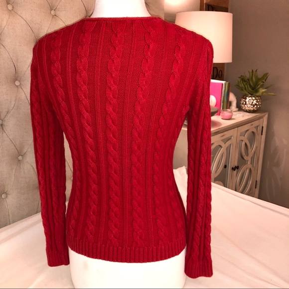 Ralph Lauren Red Knitted Sweater - Picture 3 of 4